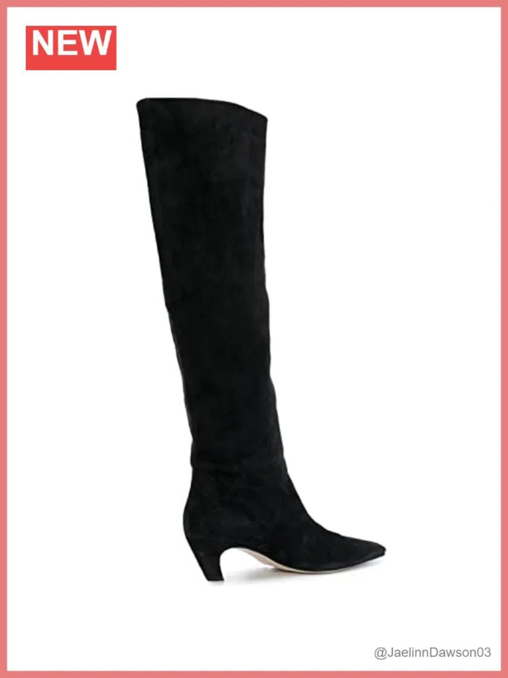 MOOMMO Women Kitten Heel Over Knee High Boots Square Toe Matte Pull On Wide
